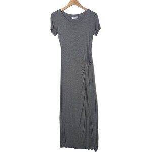 Bailey 44 T-Shirt Maxi Dress Womens S Gray Short Sleeve Stretch Knit Casual Chic